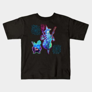 Halloween Ghost Spider Witch Pattern Kids T-Shirt